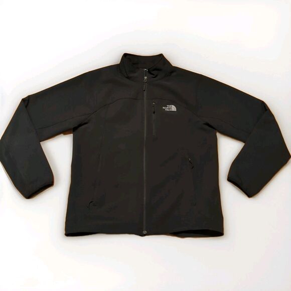 The North Face Apex Pneumatic Jacket Mens Large Black Soft Shell Full Zip Pocket - Picture 1 of 8